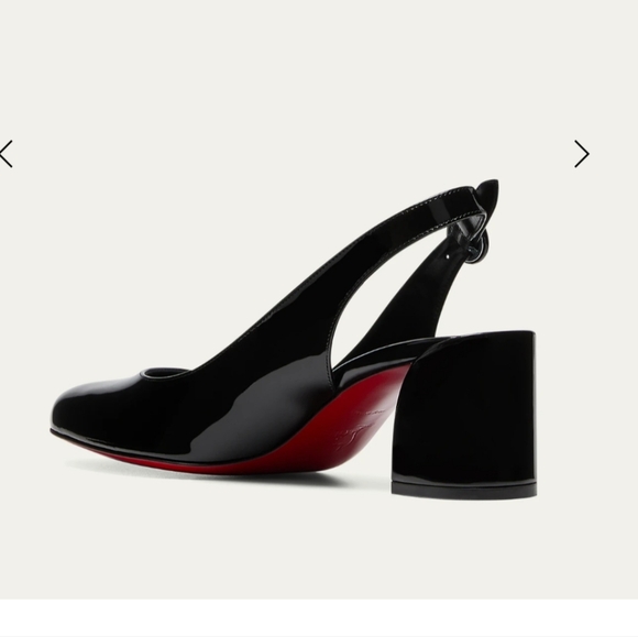 $890 CHRISTIAN LOUBOUTIN So Jane Patent Red Sole 55 Slingback Pumps 39.5 US 9 - Picture 3 of 10